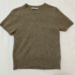Abercrombie & Fitch Short Sleeve Knit Sweater in Brown